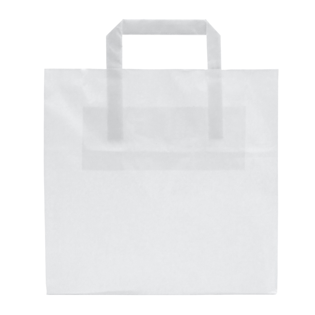 Sac cabas 32x22x25 cm kraft blanchi 70gr sans impression
