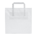 Sac cabas 32x22x25 cm kraft blanchi 70gr sans impression