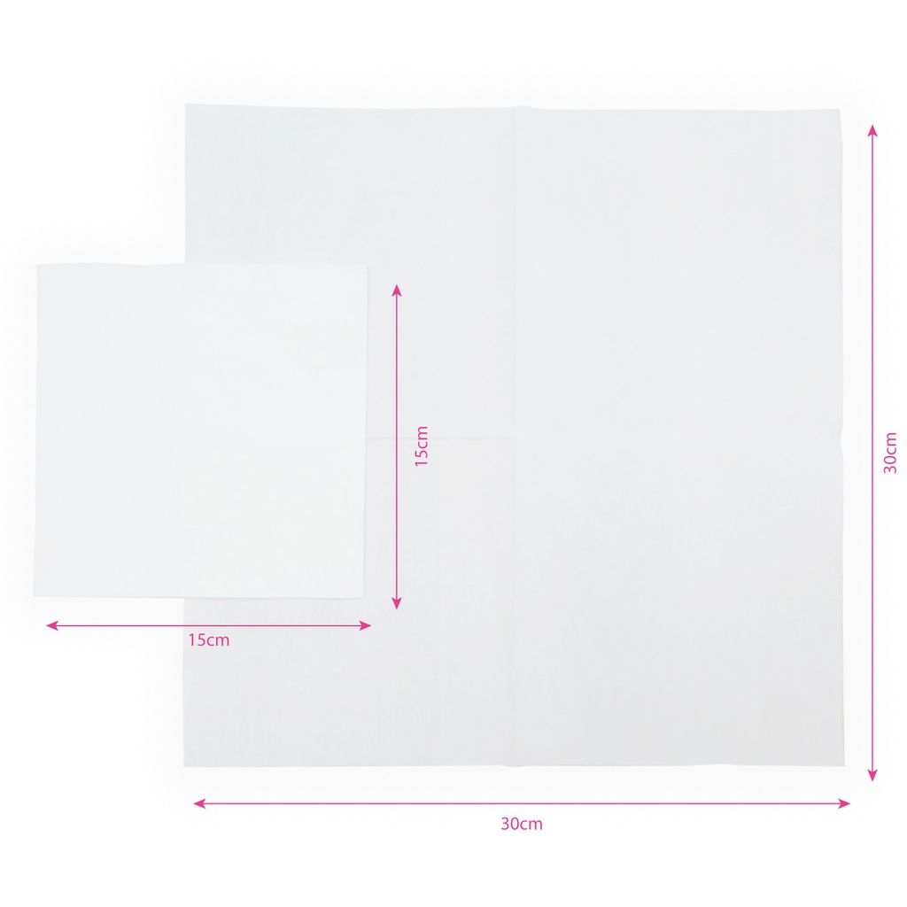 Serviette 30x30 2 plis blanche sans impression