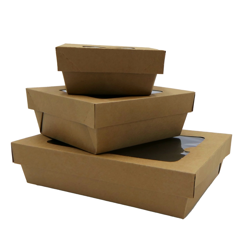 Boite lunch kraft marron /GRAND 210x158x50 mm (BASE + COUV)