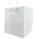 Sac poignées torsadées 32x30x35 cm kraft blanchi