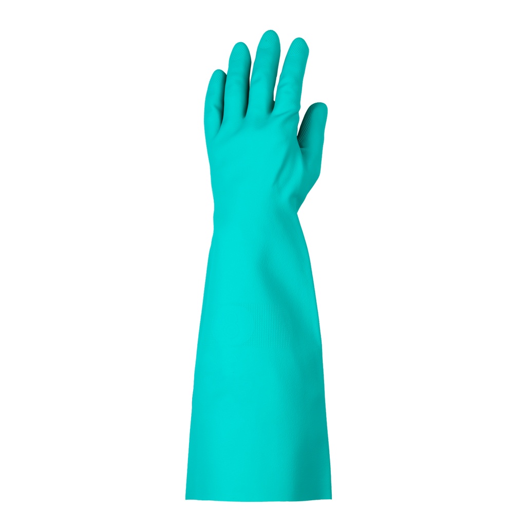 GREEN NITRILE GLOVE / 455 mm SIZE 9