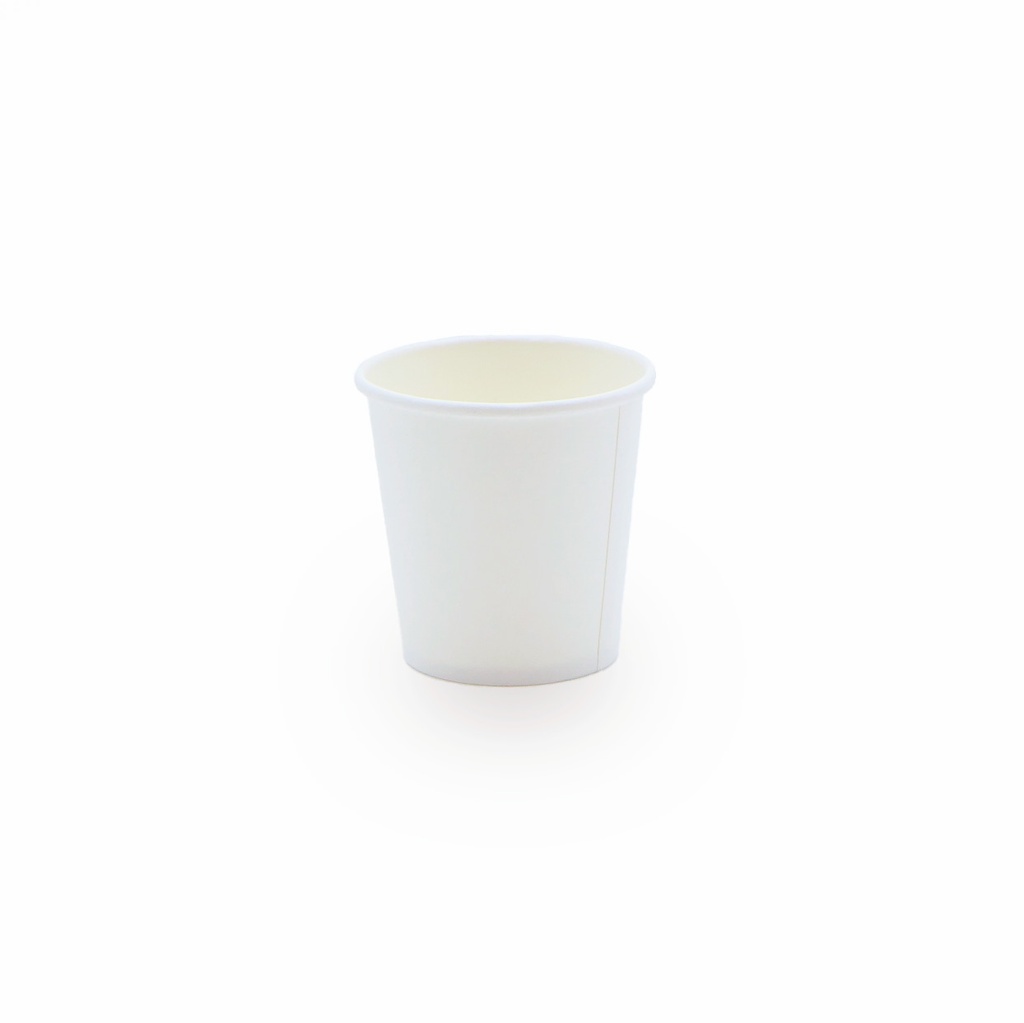 White cup 4OZ - Ø 62 mm wellembal plastic free print 