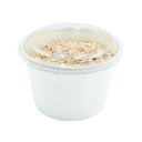 Pot à dessert kraft blanchi 210 ml avec couvercle