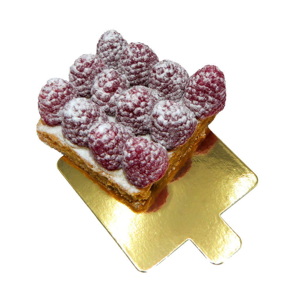 Square cake board black and gold 8x8 cm + tongue  