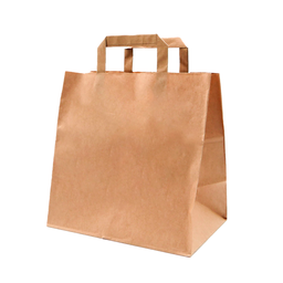 [SCAB322225KM70GRSI] Flat handle bag 32x22x25 cm brown kraft triman