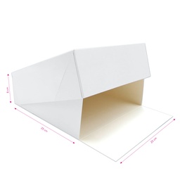 [BPAT252508CB260GRSI] Pastry box 25x25x8 cm white board no print