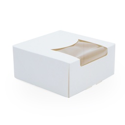 [BPATAF10010045BL] Boite pâtissière à fenêtre 100x100x45 mm